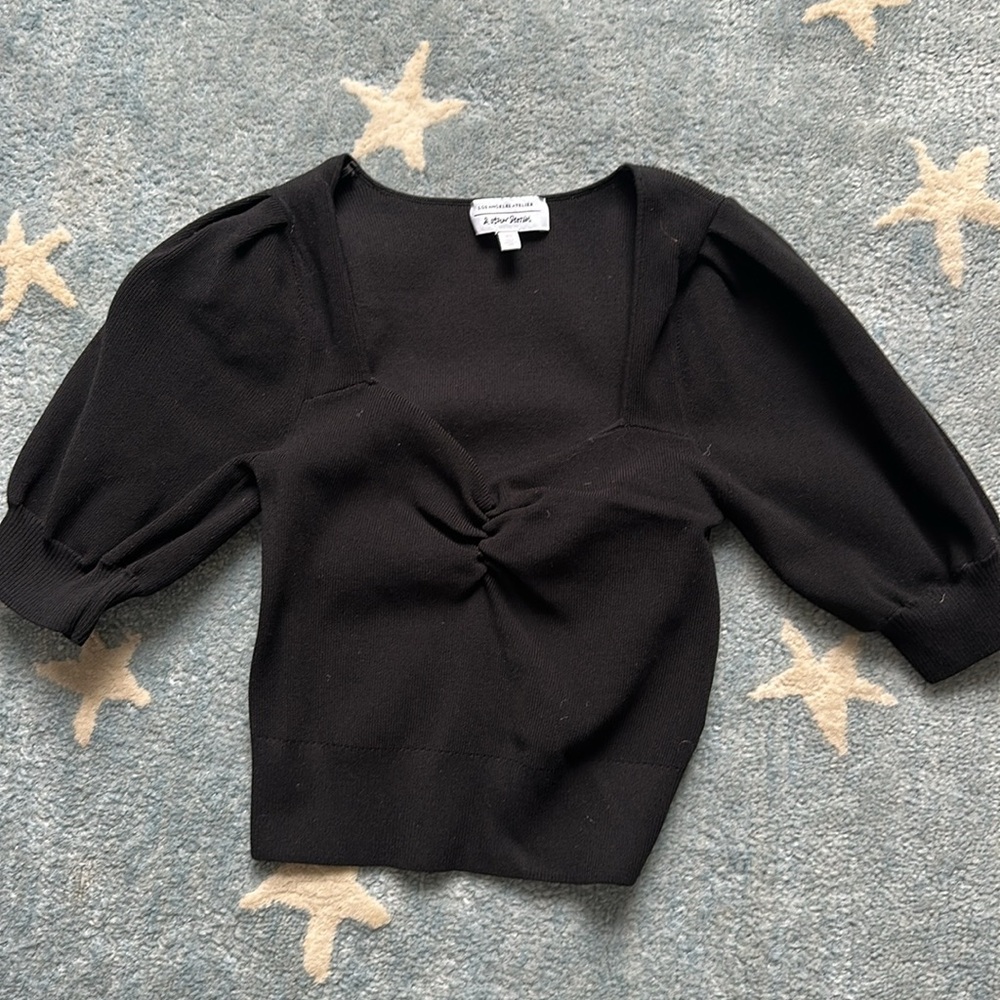 & Other Stories Black Babydoll Top, NWOT